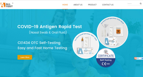 Latest company news about موقع الويب لموضوع ALLTEST BIOTECH COVID-19 متاح الآن