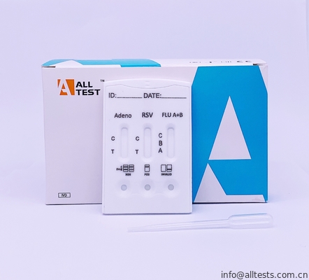 Good price اختبار سريع للأمراض المعدية للكشف النوعي عن الفيروسة الغدية / RSV / Influenza A + B Combo الانترنت