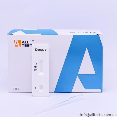 Good price اختبار سريع لـ IgG / IgM Ab لـ Dengue Cassette One Step Diagnosis اختبار الدم اختبار الأمراض المعدية الاستوائية اختبار IgG الانترنت