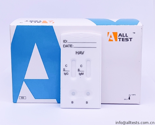 Good price AccurateHAV IgG / IgM Combo Rapid كاسيت (مصل / بلازما) خطوة واحدة مع خصوصية عالية الانترنت