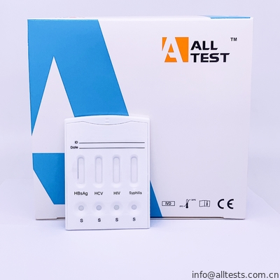 Good price فحوصات التدفق اللوني المناعي الجانبي HBsAg / HCV / HIV / Syphilis Combo Rapid الانترنت