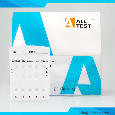 سعر جيد COVID-19 / InfluenzaA + B / RSV / Adenovirus / M.pneumoniae Antigen Combo Rapid Test مع علامة CE الانترنت
