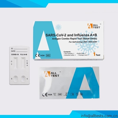 Good price SARS-CoV-2 و Influenza A + B Antigen Combo Rapid Test مسحة الأنف الانترنت