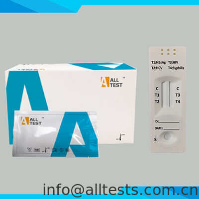 سعر جيد اختبار سريع لـ HBsAg / HCV و HIV / Syphilis مع وقت قراءة 15 دقيقة دقة عالية لعينة الدم الكامل / المصل / البلازما الانترنت