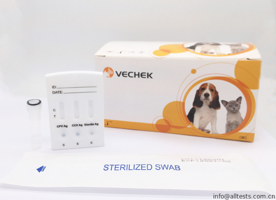 Good price الكلاب CPV + CCV + الجيارديا Lamblia Antigen Combo السريع التشخيص السريع كيت كاسيت الانترنت