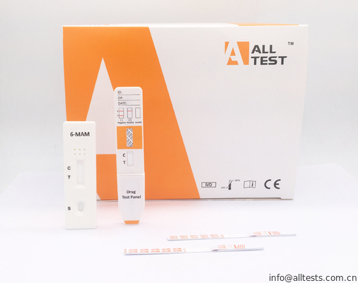 Good price شهادة CE محددة 6 - Monoacetylororine / 6 - MAM خطوة واحدة اختبار المخدرات السريع كاسيت / مقياس العمق / لوحة الانترنت