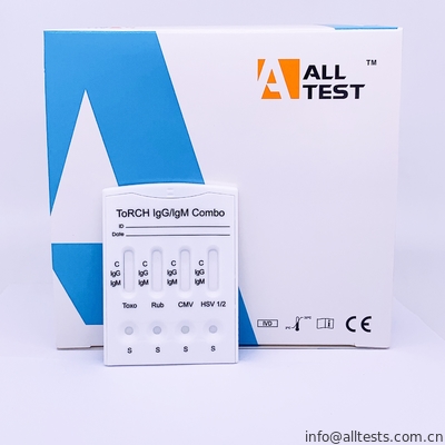 Good price موثوق ToRCH Toxo / الحصبة / CMV / HSV 1/2 IgM سريع التشخيص اختبار كيت مع حساسية عالية الانترنت