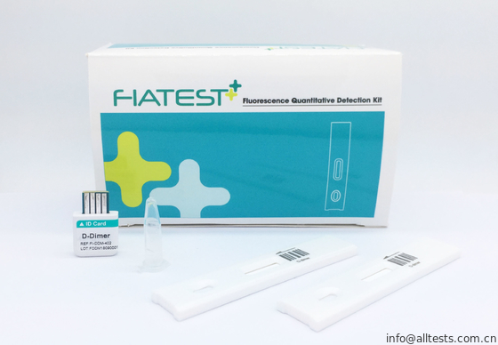 Good price اختبار القراءة السريعة D-Dimer الذي استخدمه Fiatest GO fluorescence Immunoass Analyzer في الدم البشري الكامل / المصل / البلازما الانترنت